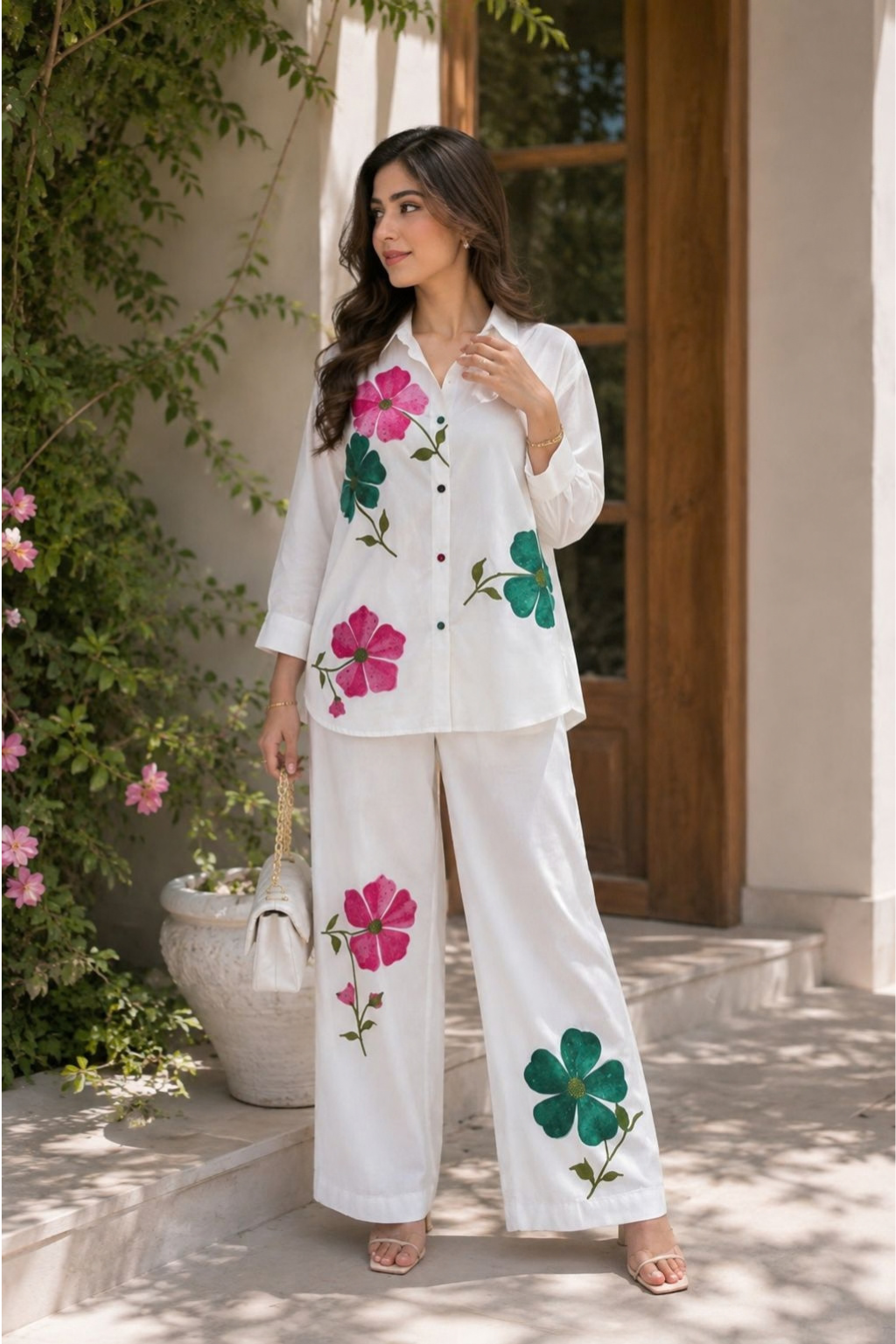 Floral Print Lawn Dress 2pcs