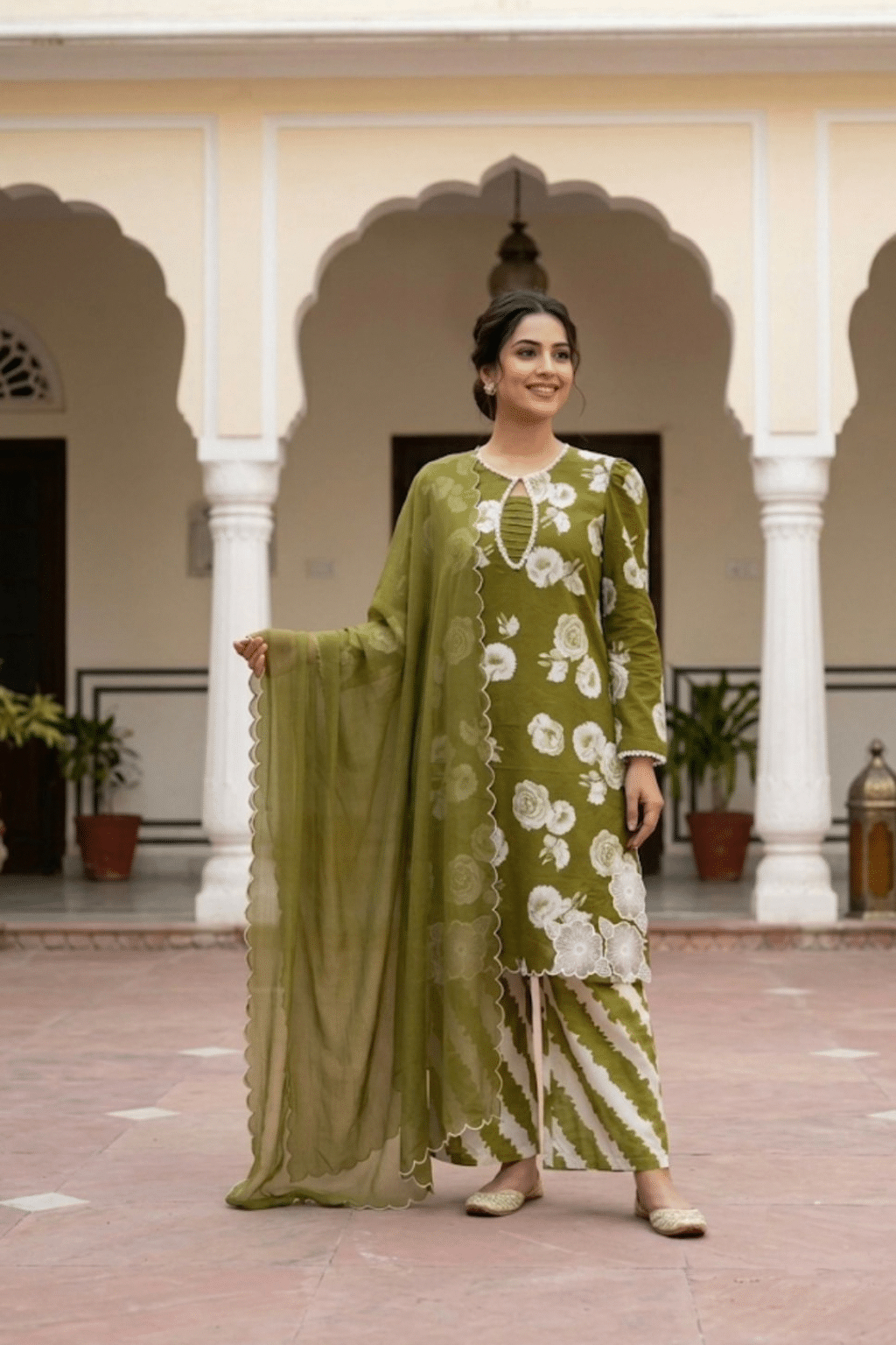Olive Green 3pc dress